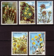 España 1974 Edifil 2220/4 Sellos ** Serie Flora Teucrium Lanigerum, Hypericum Ericoides, Thymus Longiflorus, Anthyllis - Neufs