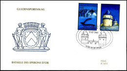 3088/89 - FDC - 700 Jaar Guldensporenslag In Kortrijk #1 P1417 - 2001-2010