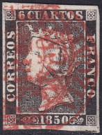 Spain 1850 Sc 1b España Ed 1 Used Vizcaya Date (baeza) Cancel Type I Position 2 - Oblitérés