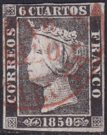 Spain 1850 Sc 1b España Ed 1 Used Cataluna Date (baeza) Cancel Type I Position 2 - Usati