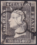 Spain 1850 Sc 1a España Ed 1Ap Used Spider (araña) Cancel Type II Position 20 - Usados