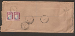 Malaya 1964 Malaya Stamp And Kedah Stamp Combined Used From Malaya To India Long Cover High Value Stamp(L11) - Kedah