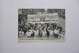 PARIS  -  Manifestation  Front Populaire Français  -  Banderoles Des Jeunesses Communistes   - 1936  - - Demonstrations