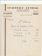 12-A.Gravier. ..Chauffage Central, Sanitaire, Plomberie...Villefranche-de-Rouergue...(Aveyron)...1956 - Straßenhandel Und Kleingewerbe