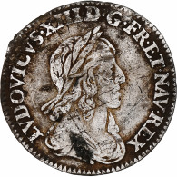 France, Louis XIII, 1/12 Ecu, 2ème Poinçon De Warin, 1643, Paris, Rose - 1610-1643 Lodewijk XIII Van Frankrijk De Rechtvaardige
