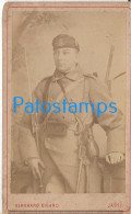 219088 ROMANIA JASSY COSTUMES MILITARY SOLDIER PHOTOGRAPHER BERNHARD BRAND  6.5 X 10.5 CM CARD VISIT PHOTO NO POSTCARD - Photographs