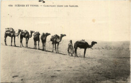 Algerien Sonstige, Scenes Et Types, Caravane Dans Les Sables - Sonstige & Ohne Zuordnung