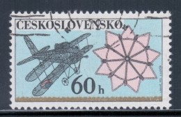 Czechoslovakia 1972 Mi# 2087 Used - Short Set - Plane And Rosette - Flugzeuge