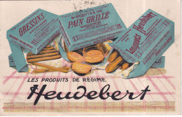 Publicitée  HEUDEBERT  Les Produits De Régime  Avec Timbre Avec Pub  GIBBS - Werbepostkarten