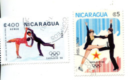 Lot De Timbres   NICARAGUA   JEUX OLYMPIQUES DE SARAJEVO 84 - Nicaragua