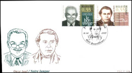 3353/54 - FDC - Onze Taal : Marice Grevisse - Johan Hendrik Van  - 2001-2010