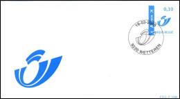 3378 - FDC - Posthoorn Met Blauw Prior Logo P1486 - 2001-2010