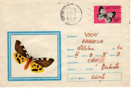 ROMANIA 481x1971: BUTTERFLY, Used Prepaid Postal Stationery Cover - Registered Shipping! - Ganzsachen