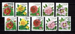 Sweden 2001 - Peony Roses, Pfingstrosen, Pioenen - Used - Gebruikt