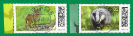 BRD 2022  Mi.Nr. 3681 / 3682 , Junge Wildtiere / Luchs + Dachs - Gestempelt / Fine Used / (o) - Usati