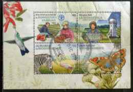 Uruguay 2014 Agriculture Biodiversity Animals Butterfly Bird Used M/s # 7641A - Agricoltura