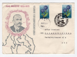 1974. YUGOSLAVIA,CROATIA,KRK CANCELLATION,SPECIAL COVER AND CANCELLATION:IVAN MILCETIC,SENT TO DDR - Cartas & Documentos