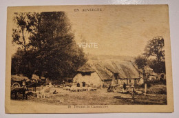 Carte Postale EN AUVERGNE - Devant La Chaumière - Auvergne Types D'Auvergne