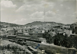 CALTANISSETTA Panorama Con Antenna Radio Stazione Ferroviaria Con Treni Chlorodont Leocrema - Caltanissetta