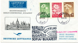FINLANDE.1956."PREVENTION OF TUBERCULOSIS".(1949). "ERST FLUG BERLIN-BUDAPEST". - Lettres & Documents