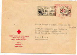 SUISSE.1954. "GROSSER PREIS DER SCHWEIZ-BERNE 21-22 AUG 54.…". EMA CROIX-ROUGE N°939. - Ski