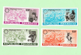 Rwanda Lot De 4 Timbres Expo 67 Montreal Canada  - Neuf - Sammlungen