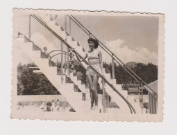 Woman, Lady With Swimwear, Summer Beach Pose, Vintage Orig Photo Pin-up 8x5.8cm. (67789) - Pin-up