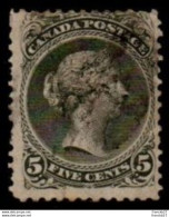 Canada - 5 Cents - Queen Victoria - Gebruikt