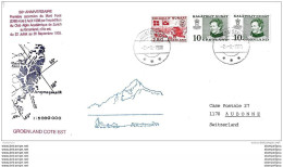 G 303 - Enveloppe Groenland "50ème Anniv De La 1ère Ascension Mt Forel Côte Est 1938-1988 - Storia Postale