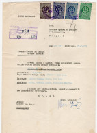 1958. YUGOSLAVIA,SLOVENIA,LJUBLJANA,TOBUS TO VETERINARY MINISTRY,ASKING FOR IMPORT ON LETTERHEAD,3 STATE REVENUE STAMPS - Briefe U. Dokumente