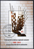 Romania, 2014  CTO, Mi. Bl. Nr. 610                        25 Years Since The Fall Of Communism - Used Stamps