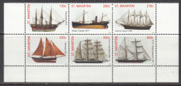 2013 St. Maarten Sailing Ships Complete Block Of 6 MNH - Curaçao, Nederlandse Antillen, Aruba