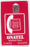 BURKINA FASO - Onatel Logo(blue & White) 20 Units, Chip SC5, White CN : C49100926, Used - Burkina Faso