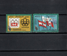 Uruguay 1975 Space, Olympic Games Montreal/Innsbruck 2 Stamps From S/s MNH - Südamerika