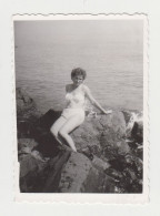 Woman, Lady With Swimwear, Summer Beach Portrait, Pin-up Vintage Orig Photo 6x8.5cm. (15046) - Pin-up