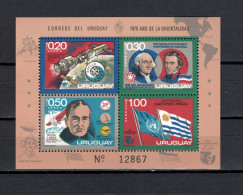 Uruguay 1975 Space, Apollo-Soyuz, US Bicentennial, Boiso Lanza, UN 30th Anniv. S/s MNH - Zuid-Amerika