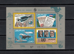 Uruguay 1975 Space, Apollo-Soyuz, US Bicentennial, Concorde, UN 30th Anniv. S/s MNH - Sud America