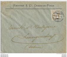 116 - 30 - Enveloppe Avec Superbe Cachet à Date "Chaux-de-Fonds" 1902 - Covers & Documents