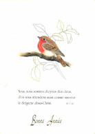 Animaux - Oiseaux - Art Peinture - Rouge Gorge - CPM - Voir Scans Recto-Verso - Birds