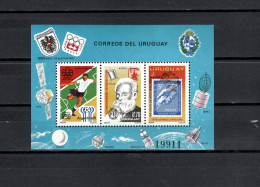 Uruguay 1976 Space, Olympic Games Montreal, Telephone Cent., UPU Cent., Football Soccer World Cup S/s MNH - Südamerika