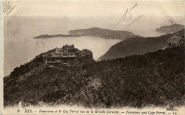 Eze, Panorama Et Le Cap Ferrat Vus De La Grande Corniche - Eze