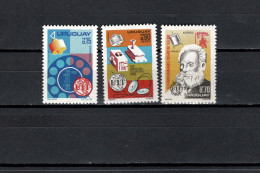 Uruguay 1976 Space, Telephone Centenary 3 Stamps MNH - Amérique Du Sud
