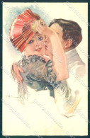 Artist Signed Simonetti Lady Romantic Couple Serie 236-2 Postcard VK9072 - Autres & Non Classés