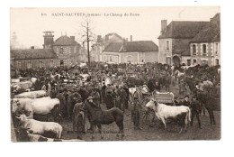 89 ST SAINT SAUVEUR EN PUISAYE Le Champ De Foire N° 604 - Edit Blin Et Mouchon - Un Jour De Foire - Saint Sauveur En Puisaye