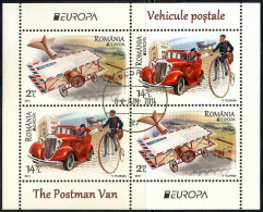 Romania, 2013  CTO, Mi. Bl. Nr. 558 I                            Europa, The Postman Van/Airplane With Letter Wings - Gebruikt