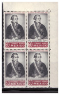 1960 MÉXICO CONDE DE REVILLAGIGEDO Sc. C257 MNH Block Of 4  COUNT 1st. CENSUS  In AMERICA 1793 - Mexique