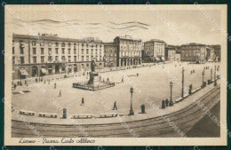 Livorno Città Piazza Carlo Alberto Cartolina WX1553 - Livorno