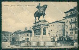 Livorno Città Piazza Vittorio Emanuele Tram PIEGHINA Cartolina WX1565 - Livorno