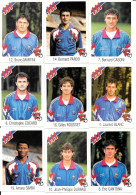 CG27 - VACHE QUI RIT EQUIPE DE FRANCE 92 - COCARD BLANC ROUSSET MARTINI PARDO CASONI SIMBA DURAND CANTONA - Otros & Sin Clasificación