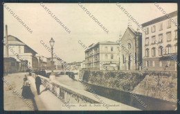 Livorno Città Scali Olandesi PIEGA Foto Cartolina ZG1635 - Livorno